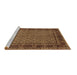 Sideview of Machine Washable Persian Brown Traditional Rug, wshtr207brn