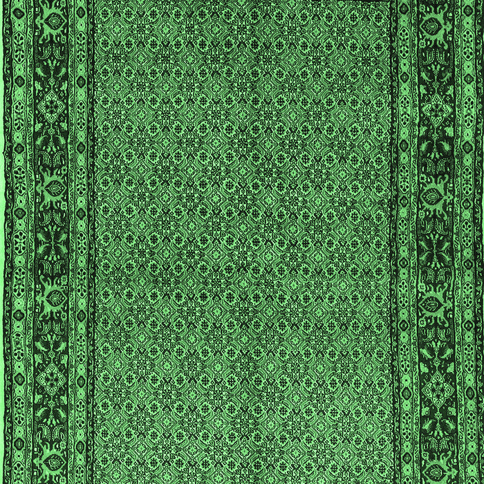 Machine Washable Persian Emerald Green Traditional Area Rugs, wshtr207emgrn