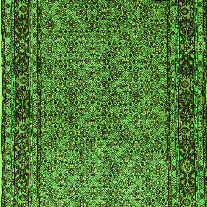 Serging Thickness of Machine Washable Persian Green Traditional Area Rugs, wshtr207grn