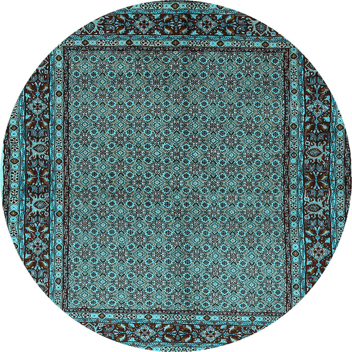 Round Persian Light Blue Traditional Rug, tr207lblu