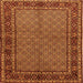 Serging Thickness of Persian Orange Traditional Rug, tr207org
