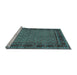 Sideview of Machine Washable Persian Light Blue Traditional Rug, wshtr207lblu