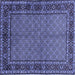 Square Persian Blue Traditional Rug, tr207blu