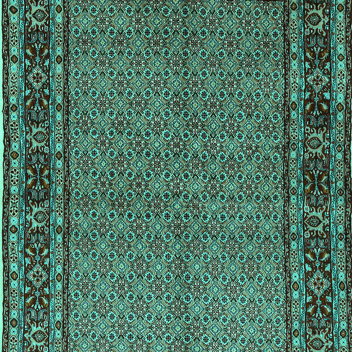 Machine Washable Persian Turquoise Traditional Area Rugs, wshtr207turq