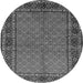 Machine Washable Persian Gray Traditional Rug, wshtr207gry