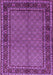 Machine Washable Persian Purple Traditional Area Rugs, wshtr207pur