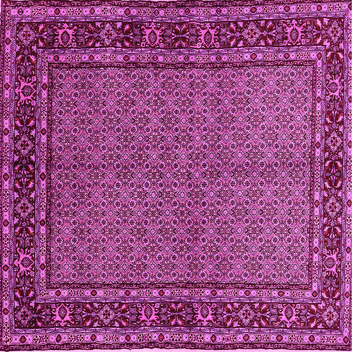 Square Machine Washable Persian Pink Traditional Rug, wshtr207pnk