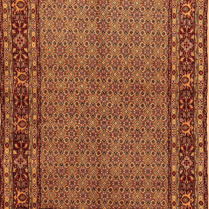 Serging Thickness of Machine Washable Persian Orange Traditional Area Rugs, wshtr207org
