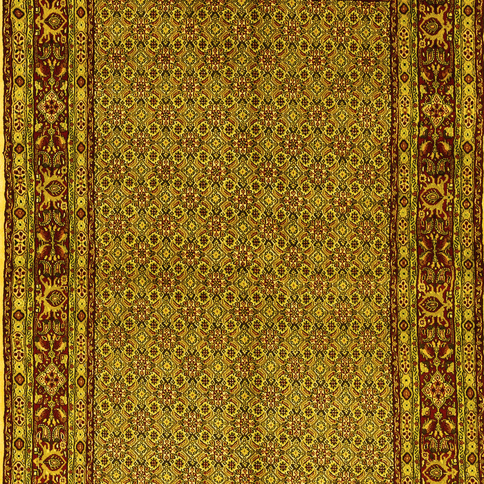 Machine Washable Persian Yellow Traditional Rug, wshtr207yw