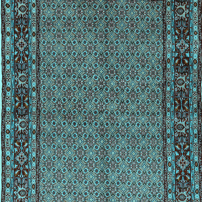 Machine Washable Persian Light Blue Traditional Rug, wshtr207lblu