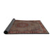 Sideview of Traditional Camel Brown Persian Rug, tr208