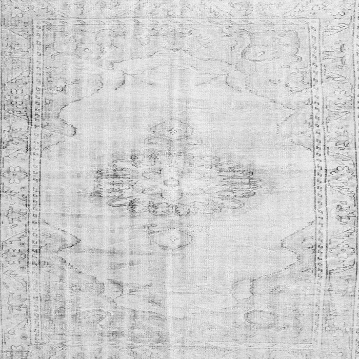 Round Machine Washable Persian Gray Traditional Rug, wshtr2080gry