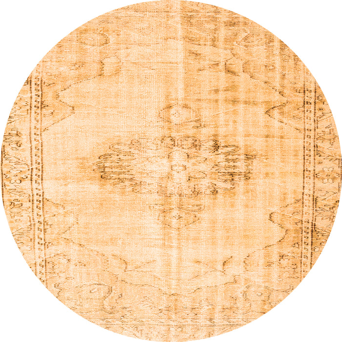 Square Persian Orange Traditional Rug, tr2080org