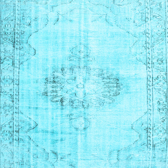 Machine Washable Persian Light Blue Traditional Rug, wshtr2080lblu