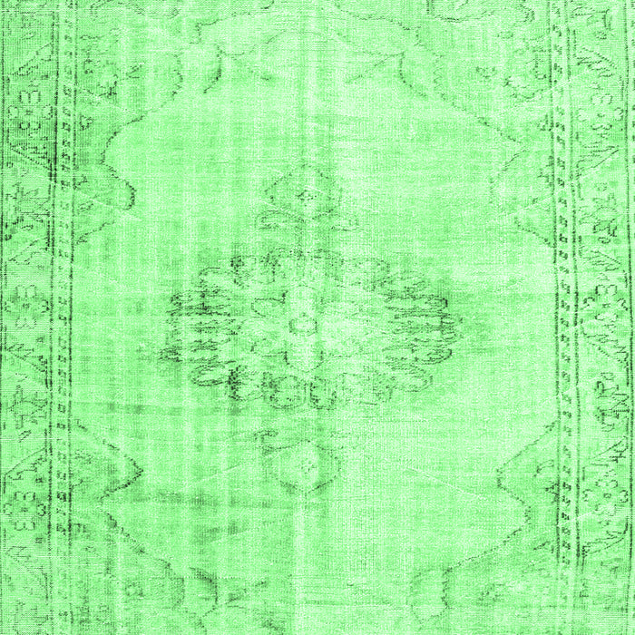 Machine Washable Persian Emerald Green Traditional Area Rugs, wshtr2080emgrn