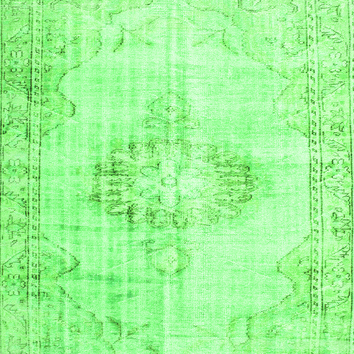 Serging Thickness of Machine Washable Persian Green Traditional Area Rugs, wshtr2080grn
