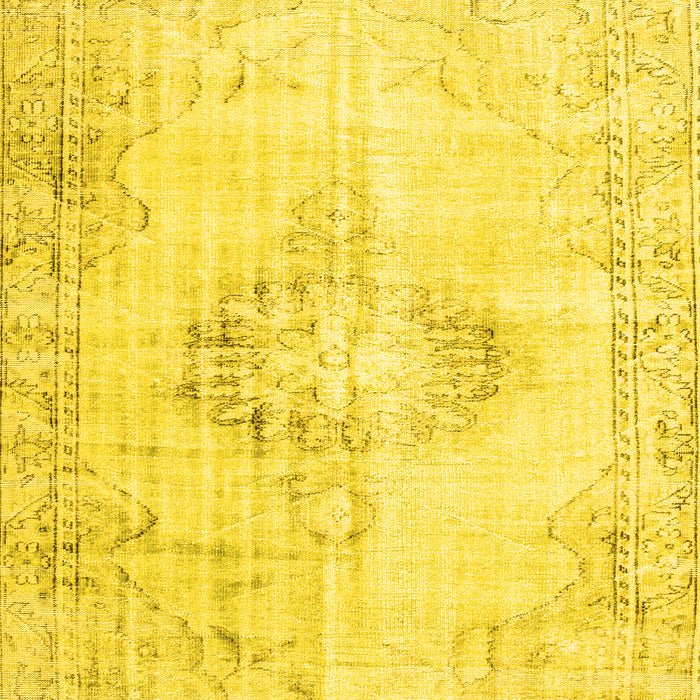 Machine Washable Persian Yellow Traditional Rug, wshtr2080yw