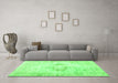 Machine Washable Persian Green Traditional Area Rugs in a Living Room,, wshtr2080grn