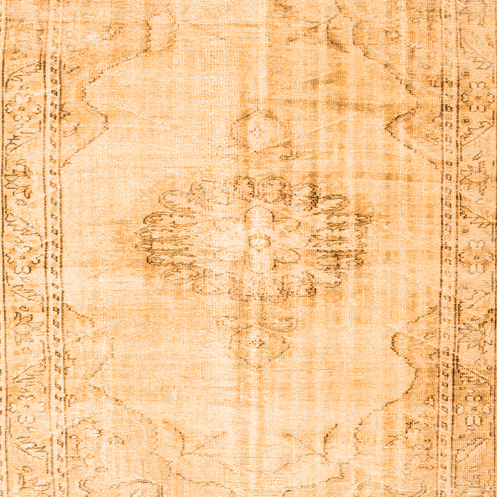 Serging Thickness of Machine Washable Persian Orange Traditional Area Rugs, wshtr2080org