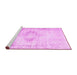 Sideview of Machine Washable Persian Pink Traditional Rug, wshtr2080pnk