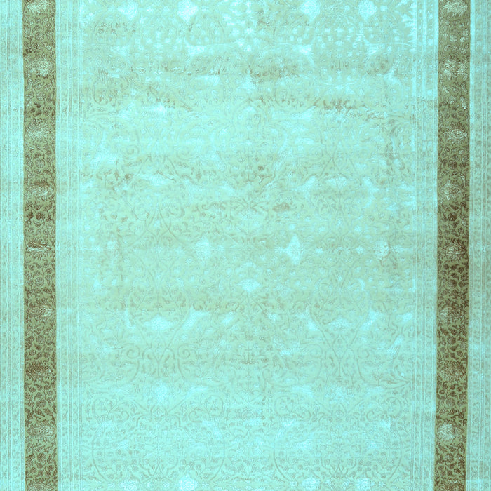 Machine Washable Persian Light Blue Traditional Rug, wshtr2081lblu