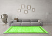 Machine Washable Persian Green Traditional Area Rugs in a Living Room,, wshtr2081grn