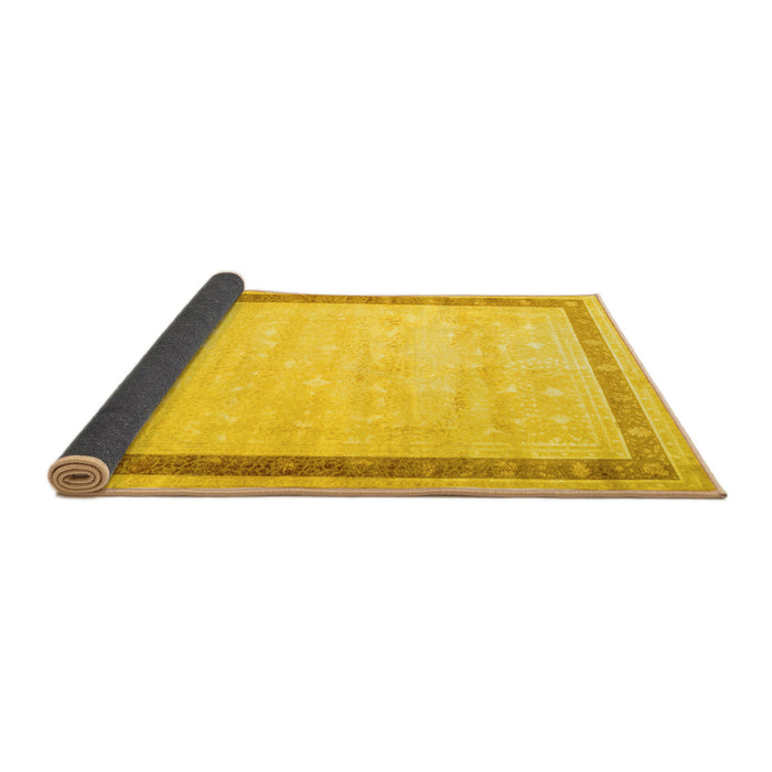 Sideview of Persian Yellow Traditional Rug, tr2081yw