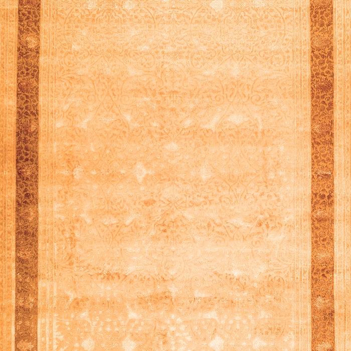 Serging Thickness of Machine Washable Persian Orange Traditional Area Rugs, wshtr2081org