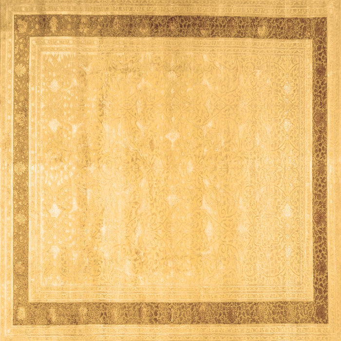 Square Machine Washable Persian Brown Traditional Rug, wshtr2081brn