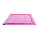 Sideview of Machine Washable Persian Pink Traditional Rug, wshtr2081pnk