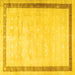 Square Persian Yellow Traditional Rug, tr2081yw