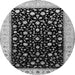 Machine Washable Persian Gray Traditional Rug, wshtr2082gry