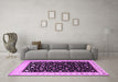 Machine Washable Persian Purple Traditional Area Rugs in a Living Room, wshtr2082pur
