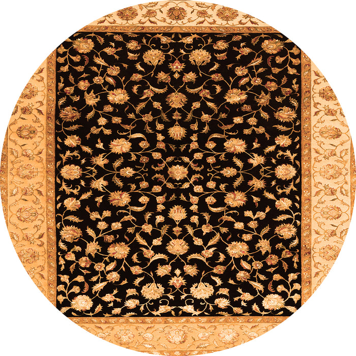 Machine Washable Persian Orange Traditional Area Rugs, wshtr2082org