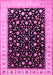Machine Washable Persian Pink Traditional Rug, wshtr2082pnk