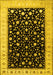 Machine Washable Persian Yellow Traditional Rug, wshtr2082yw