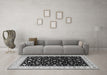 Machine Washable Persian Gray Traditional Rug in a Living Room,, wshtr2082gry