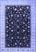 Machine Washable Persian Blue Traditional Rug, wshtr2082blu
