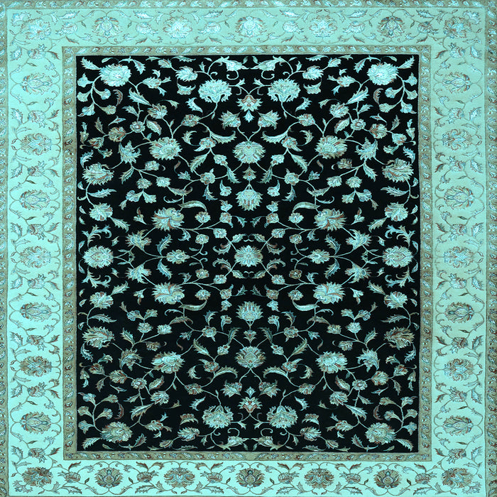 Square Persian Light Blue Traditional Rug, tr2082lblu