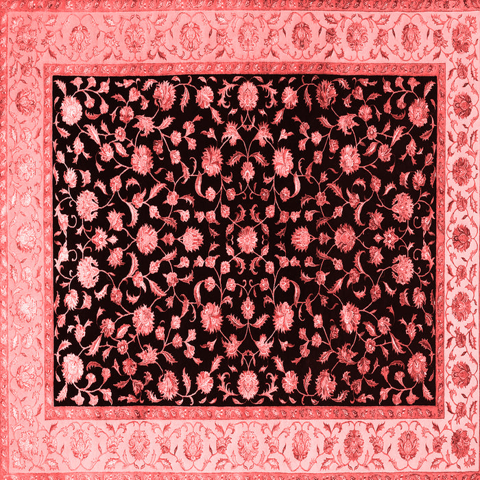 Machine Washable Persian Red Traditional Rug, wshtr2082red