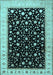 Machine Washable Persian Light Blue Traditional Rug, wshtr2082lblu