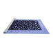 Sideview of Machine Washable Persian Blue Traditional Rug, wshtr2082blu