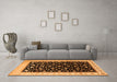 Machine Washable Persian Orange Traditional Area Rugs in a Living Room, wshtr2082org