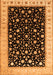 Serging Thickness of Machine Washable Persian Orange Traditional Area Rugs, wshtr2082org