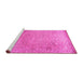 Sideview of Machine Washable Persian Pink Traditional Rug, wshtr2083pnk