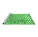 Sideview of Machine Washable Persian Emerald Green Traditional Area Rugs, wshtr2083emgrn