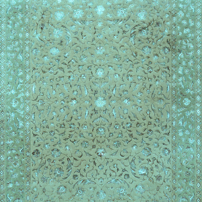 Machine Washable Persian Light Blue Traditional Rug, wshtr2083lblu
