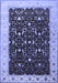 Machine Washable Persian Blue Traditional Rug, wshtr2084blu