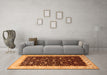 Machine Washable Persian Orange Traditional Area Rugs in a Living Room, wshtr2084org