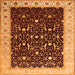 Serging Thickness of Persian Orange Traditional Rug, tr2084org